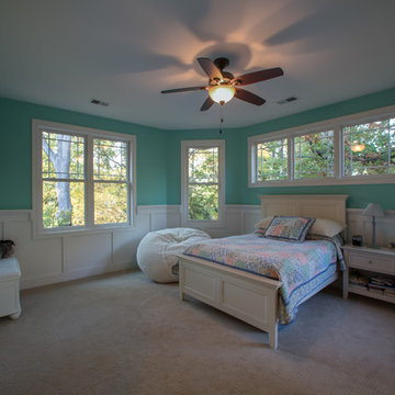Craftsman Home: Bedroom with wainscoting