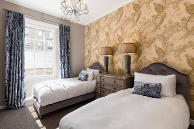 Design ideas for a traditional bedroom in Edinburgh.