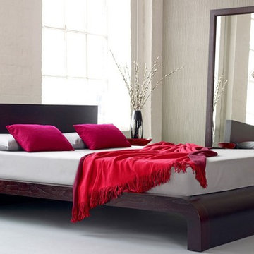 Curve Modern Wenge Platform Bed