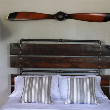 Custom bed frames with reclaimed wood