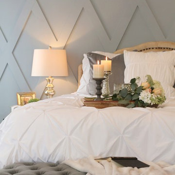 Custom Bedroom Woodwork Wall