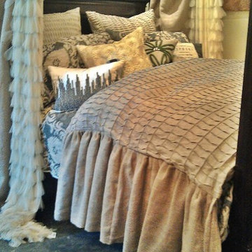 Custom Burlap Faux Duvet