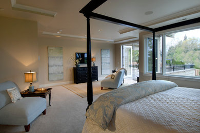 Elegant bedroom photo in Seattle