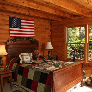 Custom Log Cabin Bedroom
