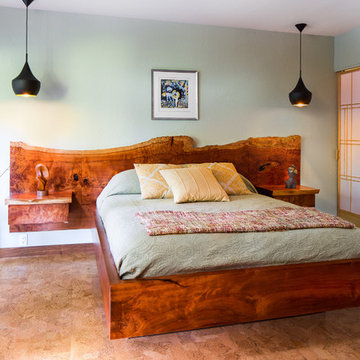 Custom Redwood Slab Bed