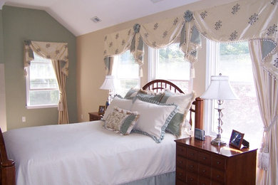 Example of a transitional bedroom design in Philadelphia
