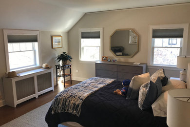 Bedroom - mid-sized transitional bedroom idea in New York
