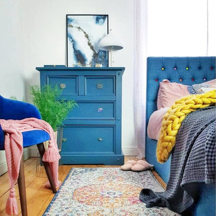 Photo of an eclectic bedroom in West Midlands.