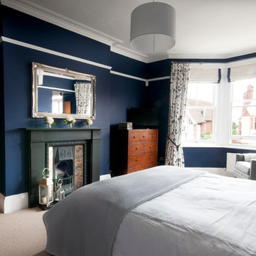 Dark Blue Bedroom Tunbridge Wells