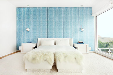 ニューヨークにあるコンテンポラリースタイルのおしゃれな寝室