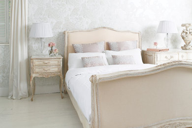 Medium sized shabby-chic style bedroom in Sussex.
