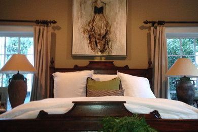 アトランタにあるトランジショナルスタイルのおしゃれな寝室のインテリア