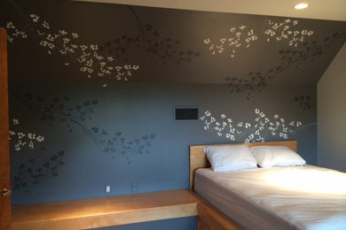 フィラデルフィアにあるコンテンポラリースタイルのおしゃれな寝室のインテリア