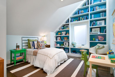 Inspiration for a transitional bedroom remodel in San Francisco with white walls