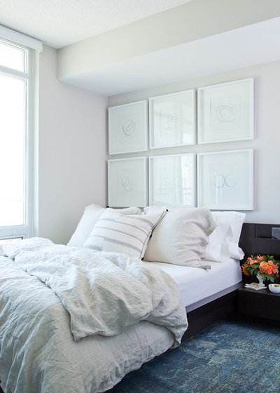 Transitional Bedroom by Nest Design Studio