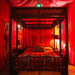 Modelo de dormitorio bohemio de tamaño medio
