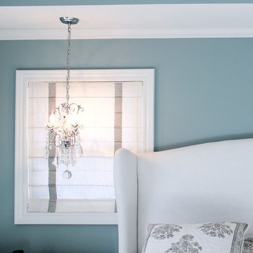 Dreamy Roman Shades w/ Trim detail for Bedroom Remodel
