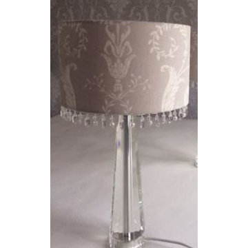 Drum shade with crystal trim