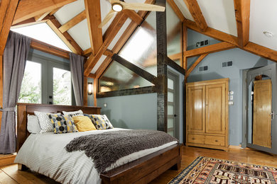 Inspiration for a rustic bedroom remodel in DC Metro