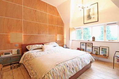 Photo of a contemporary bedroom in Devon.