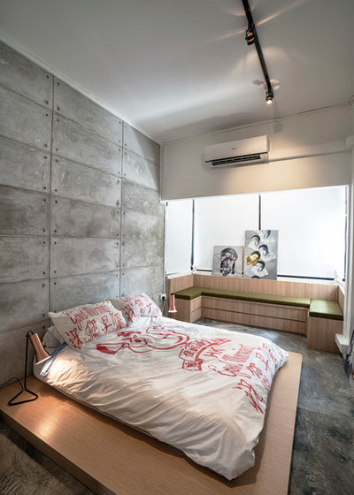 Industrial Bedroom by Obllique Pte Ltd