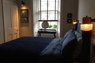 This is an example of an eclectic bedroom in Edinburgh.
