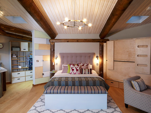 Rustic Bedroom by Cream & Black Interior Design