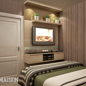 Elegant TV Partition for Small Space