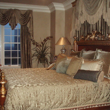 Elegantly Embellished Bedding, Pillows and Windows