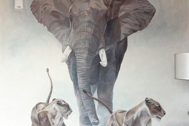 Elephant Savannah Mural
