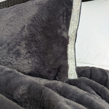 Emina Charcoal Boudoir Cushion By Rita Ora