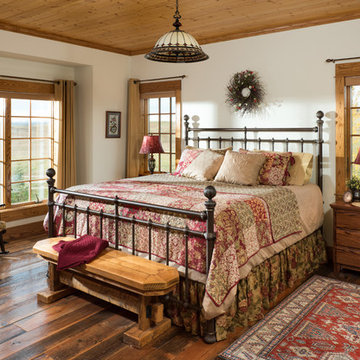 European Inspired Timber Frame Home - Country Master Bedroom