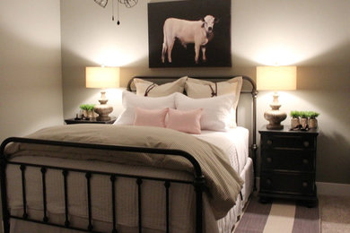 Inspiration for a farmhouse bedroom remodel in Other