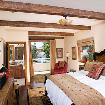 Faux Wood Beams in Bedroom