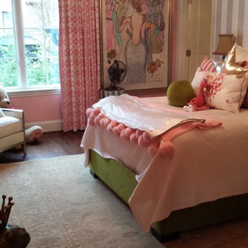 Featured Vintage Oriental Rug balances this inspired young lady's bedroom!