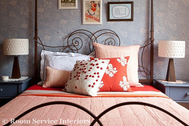 Elegant bedroom photo in Sydney
