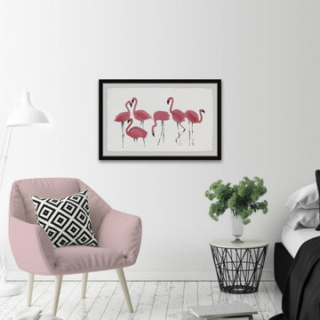 "Flamingo Art" Framed Painting Print