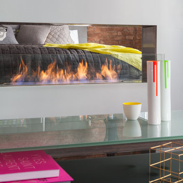 Flatiron Loft Fireplace
