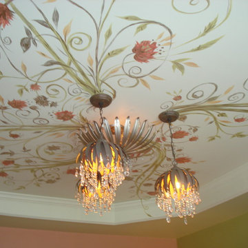 Floral Vine Bedroom Ceiling Mural