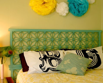 Eclectic Bedroom folding screen headboard | Flickr - Photo Sharing!