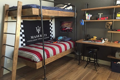 Inspiration for an industrial bedroom remodel in Phoenix