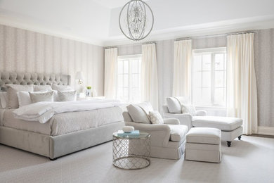 Inspiration for a large contemporary master bedroom remodel in Toronto
