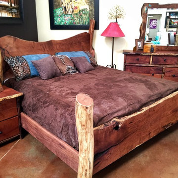 Freeform Style Mesquite Wood Bedroom Set