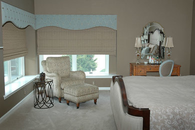 Idee per una camera da letto classica con moquette