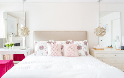 Soft and Pretty Master Suite With an Architectural Sensibility