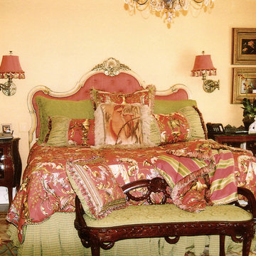 Gilded Gold Bed Frame with custom Bedding