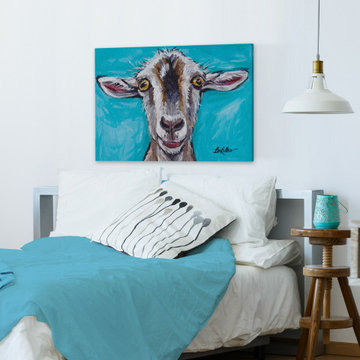 "Gizmo Goat" Painting Print on Wrapped Canvas