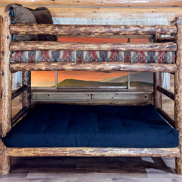 Glacier Country Collection Twin Bunk Bed over Full Futon