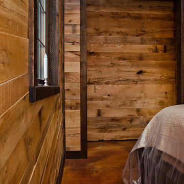 Glass House Industrial and Rustic Bedroom