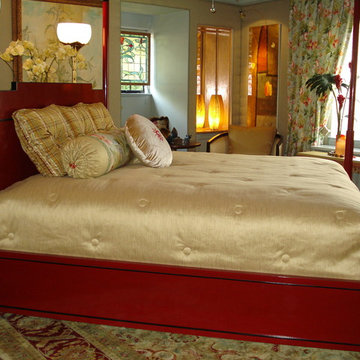 Gorgeous bed with custom bedding